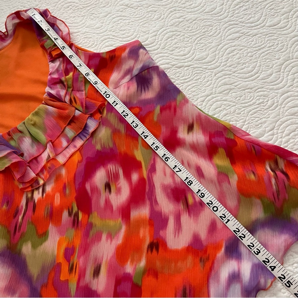 Spense Sleeveless Blouse Watercolor Floral Size M - Picture 11 of 15